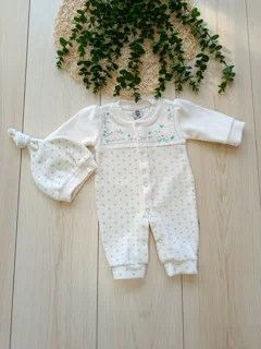 سرهمی مخمل کلاه دار نوزادی